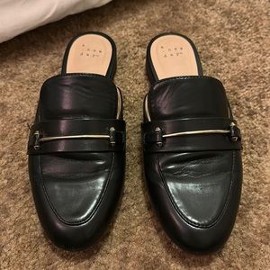 A new day black loafer slides size 7.5